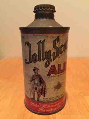 Jolly Scot Ale 12 oz. IRTP J Spout cone top beer can Harrisburg, PA. Grade 1-