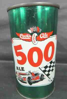 COOK'S 500 ALE flat beer can race car Indianapolis RARE ORIGINAL VANITY TOP NICE