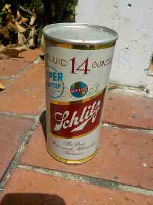 14 OZ SCHLITZ SUPER SOFT TOP  1962 TAMPA FLORIDA FLAT TOP OLD BEER CAN