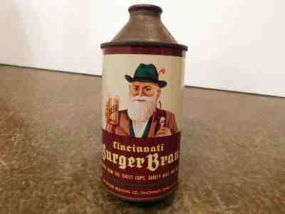ORIGINAL CONE TOP Beer CAN 1952 CINCINNATI BURGER BRAU  BREWING Co. Ohio NICE!