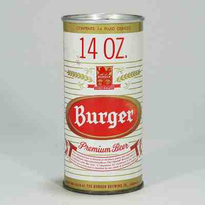 Burger Brewing 14 OZ ZIP Top Beer Can Cincinnati Ohio VANITY LID 144-10 --RARE--