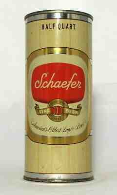 Schaefer Fine Beer Half Quart 16 oz. Flat Top Beer Can-New York, N.Y.