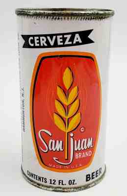 1962 San Juan Brand Flat Top Beer Can Cerveza San Juan Co Hammonton NJ 12oz
