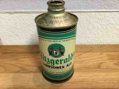 Fitzgerald's Garryowen Ale-163-2-empty cone top beer can by Fitzgerald, Troy, NY