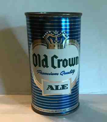 Old Crown BLUE Ale flat top beer can. Centlivre Brewing Ft. Wayne IN USBC 105-9