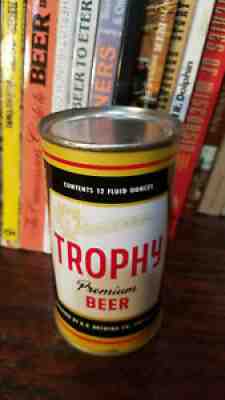 Trophy Premium 12oz Flat Top Beer Can High Grade! Chicago