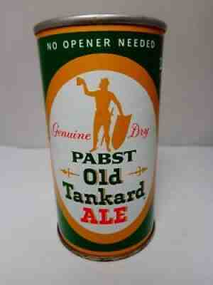 PABST OLD TANKARD ALE NO OPENER NEEDED ENAMEL TEST SS PULL TAB BEER CAN RARE !!