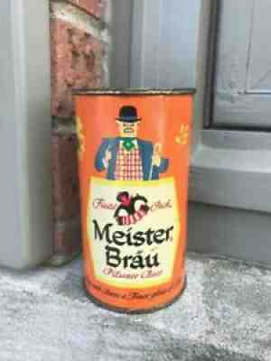 Meister Brau Fiesta Pack - Empty 12 oz Flat top beer Can - Chicago, ILL.