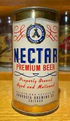 Nectar Premium Beer Flat Top Can - USBC 102-29 - VERY NICE CHICAGO CAN