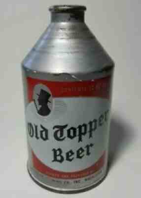 RARE HTF VTG Old Topper Beer Cone Top Crowntainer Can Rochester Brewing Co NY