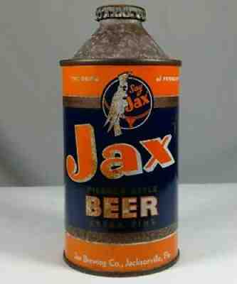 Jax Beer Cone Top Can + Cap Jax Brewing Co Jacksonville Florida FL Parrot 170-14