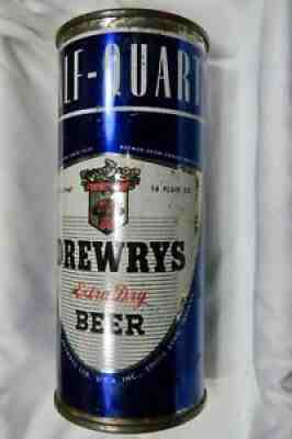 FLAT TOP BEER CAN ORIGINAL DREWRYS 16 OZ BLUE CHARACTER SERIES 228-9