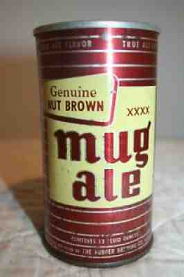 Mug Ale 12 oz. 1960's MT3.2%NMT7% flat top beer can from Akron, Ohio
