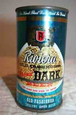 Riviera Old Fashioned DARK Beer 12 oz. 1960 flat top beer can from Chicago, IL.