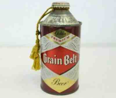 VINTAGE GRAIN BELT PREMIUM CONE TOP BEER CAN WITH CAP MINNEAPOLIS BREWING Tin