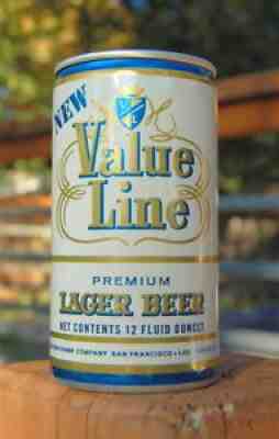 SUPER TOUGH HAMM'S BREWED "NEW" VALUE LINE PULL TAB BEER CAN! SAN FRAN EXAMPLE!