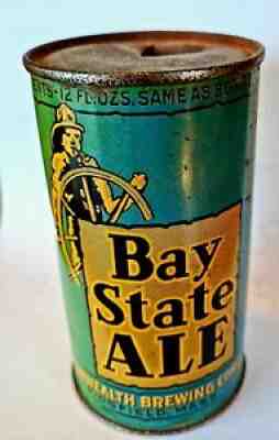 BAY STATE ALE OI flat Top Beer Can