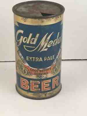 Gold Medal Flat Top Beer Can OI, IRTP Grace Bros Santa Rosa CA punch top can