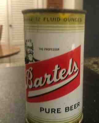 VINTAGE BARTELS FLAT TOP BEER CAN 12 OZ. "The Professor" Edwardsville PA