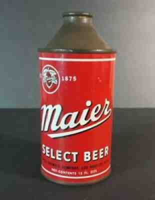 MAIER SELECT IRTP CONE TOP BEER CAN #173-12 LOS ANGELES, CALIFORNIAÂ  NICE!