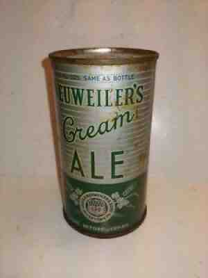 Vintage 1936 Neuweiler's Cream Ale IRTP Instructional Flat Top Steel Beer Can