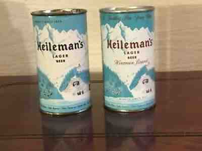 2 different Heileman's Beer-81/20 & 22-empty flat top beer cans: La Crosse, WI