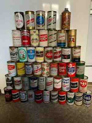 48 old beer cans from the 1940's and 1950's