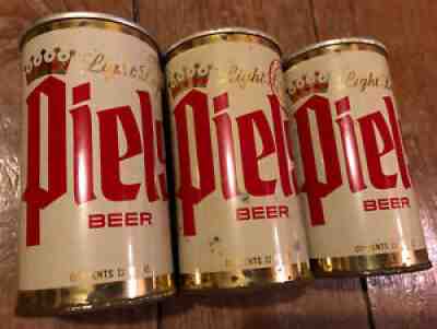 Vintage Piels Light Lager Beer Cans Lot Of 3