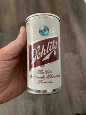 Scarce Schlitz beer can - 10 ounce Puerto Rico with Bottom Stamped vanity lid!