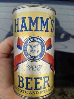 Great 1930s yellow band IRTP small opener Hamm's Beer Can excellent shape!