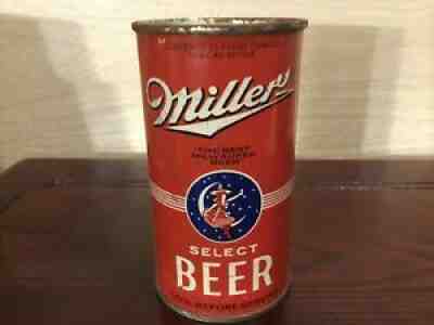 Miller Select Beer (99-27) empty OI flat top beer can: Miller, Milwaukee, WI