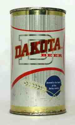 Dakota Beer 12 oz. Flat Top Beer Can-Bismarck, North Dakota