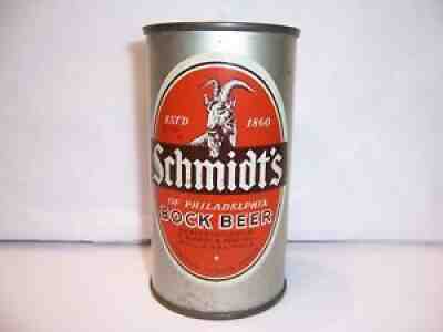 1959 Schmidt's Sons Bock Flat Top Beer Can Brewed in Philadelphia, PA Tax Lid