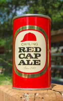SPLENDID 1960's "SINCE 1840" VERSION CARLING RED CAP ALE PULL TAB BEER CAN!