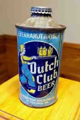 SUPER RARE Dutch Club Cone Top Beer Can - Scarce Low Pro version!!!