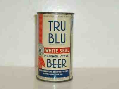 Very Rare Tru-Blu White Seal Beer Flat Top Beer Can