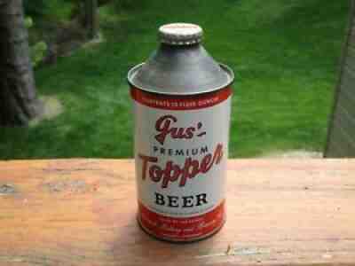 Gus' Topper Premium Cone Top Beer Can ( SCARCE - STUNNING )