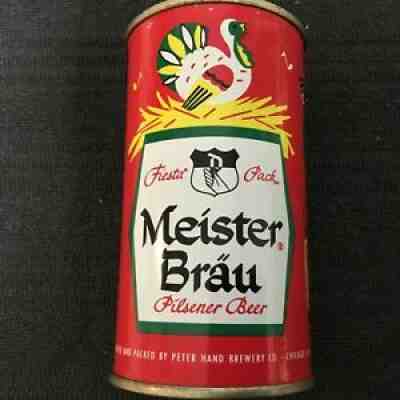 Meister Brau Pils.Beer (97-31) empty flat top beer can: Peter Hand, Chicago, IL