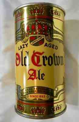 FLAT TOP BEER CAN ORIGINAL 105-17 OLD CROWN ALE OI CENTLIVRE BREWING FORT WAYNE