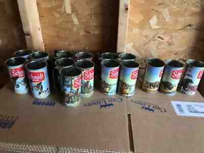 16- Schmidt Beer Tumblers Scenic Can mugs with handles