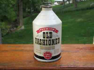 Old Fashioned TRU Blue Crowntainer Cone Top Beer Can ( BEAUTIFUL - IRTP )