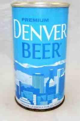 Tough Denver Tab Top Beer Can, B.O White Mountains, All Original, Denver, CO