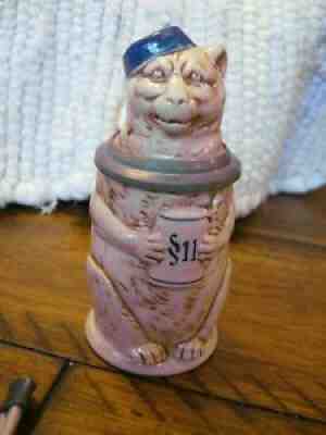 Gerz 1920's 1/8 Character cat Beer stein Germany Mettlach era - 1920's (+/-)