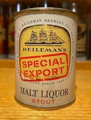 Heilleman's Special Export Stout ML 8 oz. Flat Top beer can -USBC 241-34-AWESOME