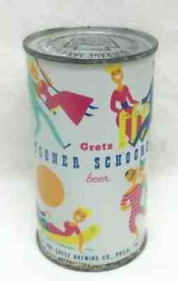 Gretz Beer Tooner Schooner Flat Top Can "God Old Summertime" Excellent Cond!