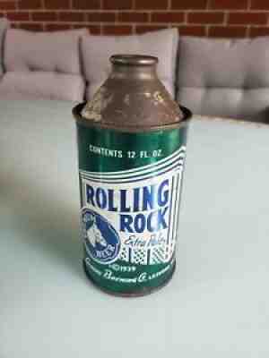 Rolling Rock Cone Top Beer Can