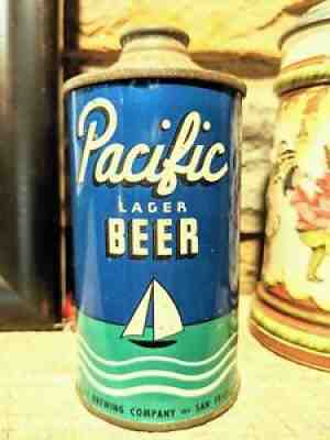 TOUGH Pacific Low Profile Cone Top Beer Can, Rainier, San Francisco, CA