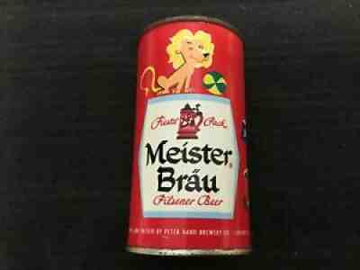 Meister Brau Beer (98-5) empty flat top beer can: Peter Hand, Chicago, IL