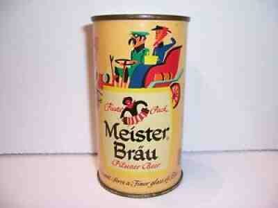 1955 MEISTER BRAU Fiesta Pack Flat Top Beer Can Brewed in Chicago, IL