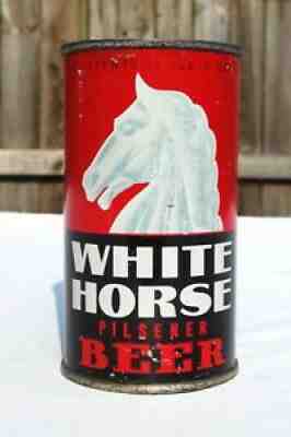 WHITE HORSE â?¢ OI Flat Top Beer can (145-14, L875) CHICAGO, Manhattan â?¢ NICE!!!